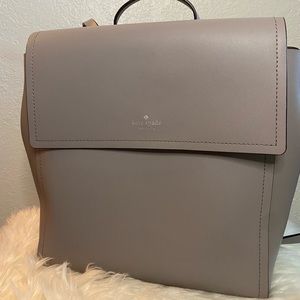 Kate Spade Grey Leather Backpack